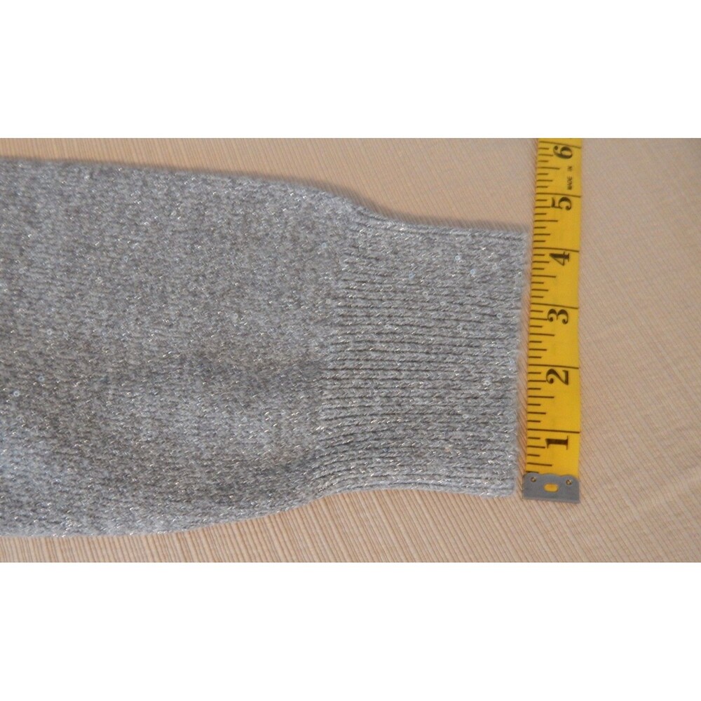 Women's Time And Tru V Neck Sequin Sweater GRAY Pullover Size XL (16-18) NWT - Picture 16 of 16